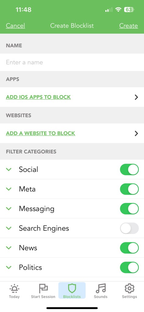 Add apps to your blocklists